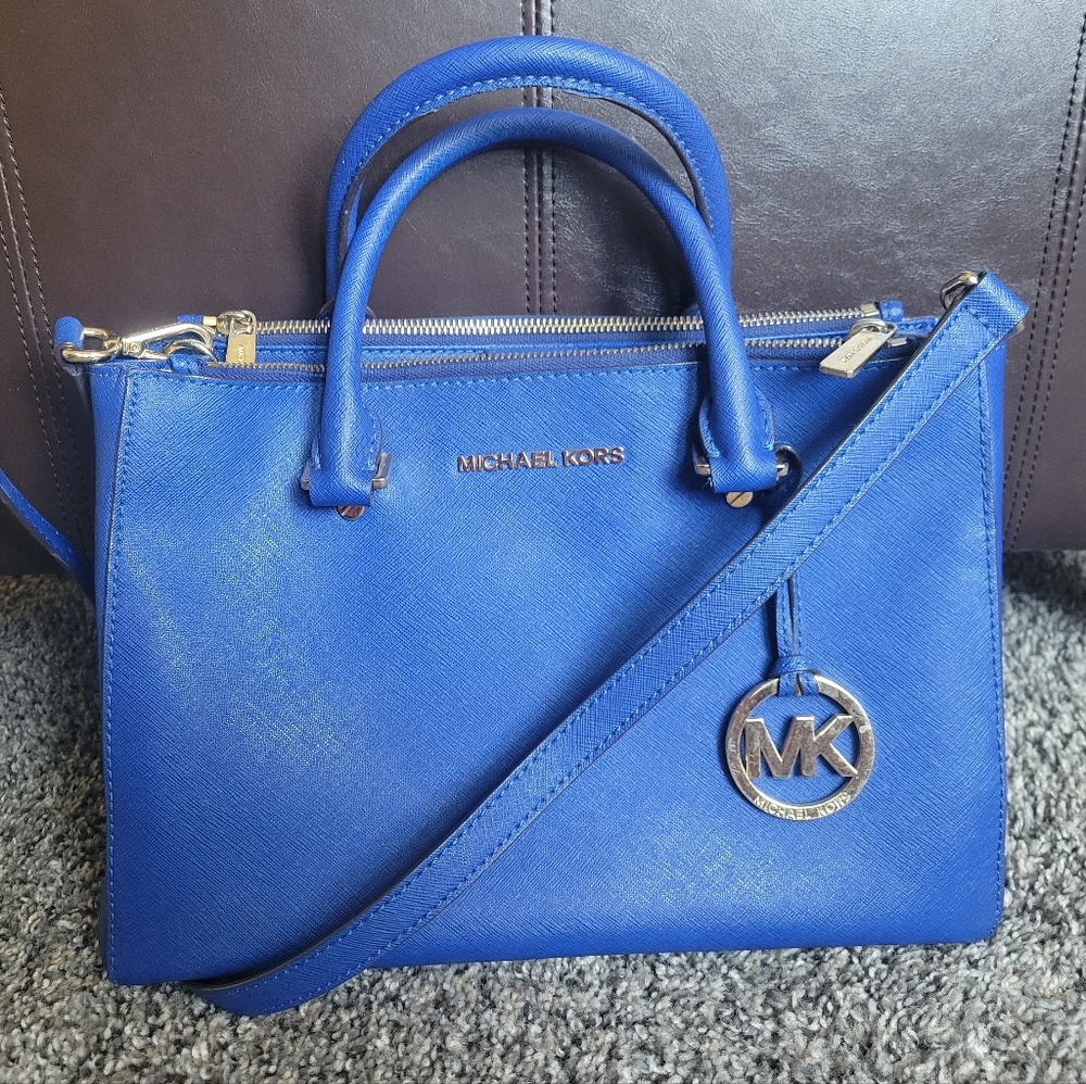 Michael Kors Blue Sutton Purse